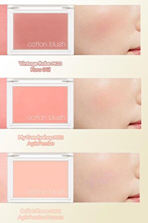 Yumuşak Dokulu Kolay Sürülebilen Allık Cotton Blusher (Ballet Shoes)