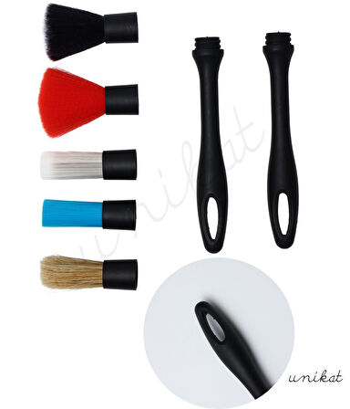 Unikat Çeşitli Detay Fırça Seti 2 Sap 5 Farklı Başlıklı