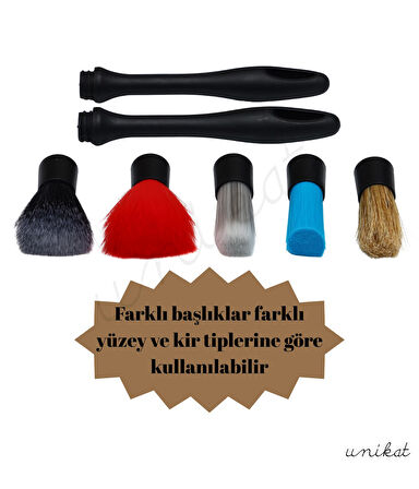Unikat Çeşitli Detay Fırça Seti 2 Sap 5 Farklı Başlıklı