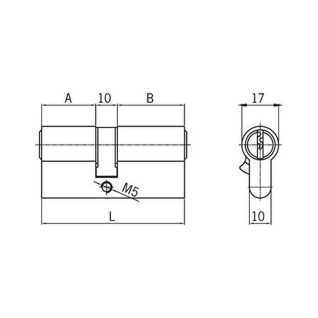 İto Çift Taraflı Bilyalı Silindir, Emniyet Kartsız 26/10/32