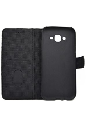 Samsung A20 A205 Kılıf Exclusive Spor Cüzdan Kumaş Kredi Kartı Para Bölmeli Standlı