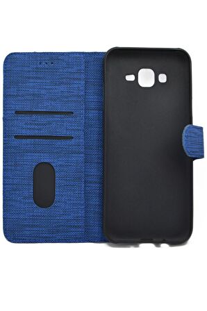 Samsung A30 A305 Kılıf Exclusive Spor Cüzdan Kumaş Kredi Kartı Para Bölmeli Standlı