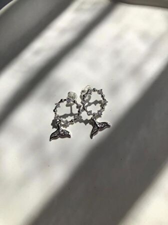 Zirkon Taş Orka Küpe