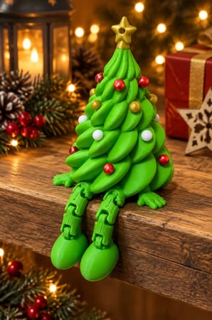 Hareketli Noel Ağacı Figürlü Dekoratif Süs