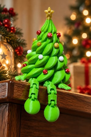 Hareketli Noel Ağacı Figürlü Dekoratif Süs