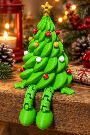 Hareketli Noel Ağacı Figürlü Dekoratif Süs