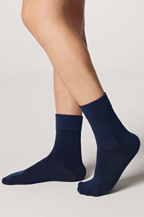 Nova Socks Erkek 4'lü Bambu Lastiksiz Sıkmayan Diyabetik Bilek Çorap / Siyah-Gri-Lacivert-Kahve