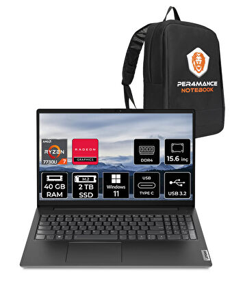 Lenovo V15 G4 R7 7730U 40GB 2TB SSD 15.6'' FHD W11HOME Dizüstü Bilgisayar & PER4 ÇANTA