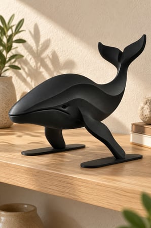 Balina Figürlü Dekoratif Biblo - 22cm Büyük Boy