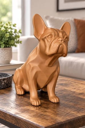 Fransız Bulldog Figürlü Dekoratif Biblo - 19cm