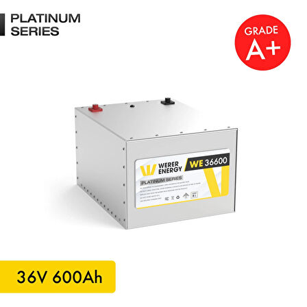 WERER ENERGY 36V 600Ah LiFePO4 Platinum Series Bluetooth'lu Lityum Demir Fosfat Akü 