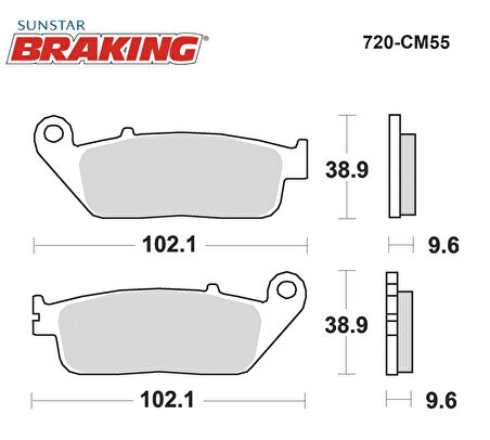 SİNTERLİ ÖN FREN BALATASI / SUZUKI / V-STROM / 800cc / ÖN İKİ TAKIM KULLANIR / 2023