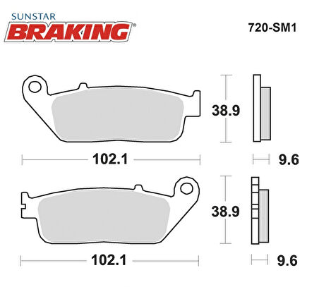 YARI METALİK FREN BALATASI / SUZUKI / V-STROM / 800cc / ÖN İKİ TAKIM KULLANIR / 2023