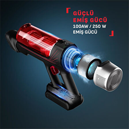 TY2098WO X-Force Flex 9.60 Animal Care Kablosuz Şarjlı Dikey Süpürge 100 Air Watt