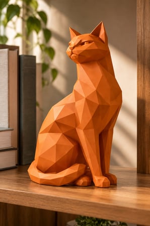 Asil Kedi Figürlü Dekoratif Biblo
