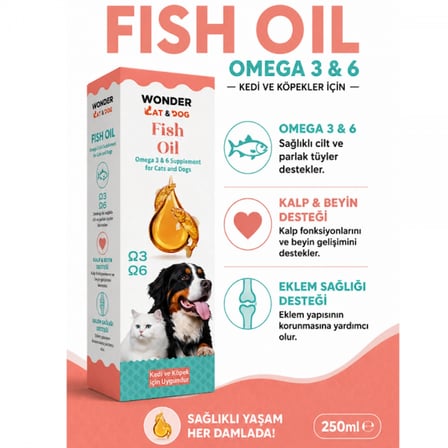 WonderCat & WonderDog Kediler ve Köpekler için Balık Yağı 250 ml