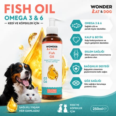 WonderCat & WonderDog Kediler ve Köpekler için Balık Yağı 250 ml