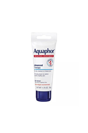Aquaphor Healing Ointment Advanced Therapy (Aşırı Kuru Cilt, Çatlamış Dudaklar, Çatlamış El ve Ayaklar, Kesik ve Yanıklar, Cilt Tahrişini Korur)  Merhem İleri Terapi Cilt Koruyucu 1.75 OZ 50gr