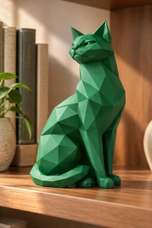 Asil Kedi Figürlü Dekoratif Biblo