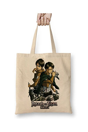 Attack On Titan Levi Eren Bez Çanta Uzun Saplı Alışveriş Çantası Plaj Çantası