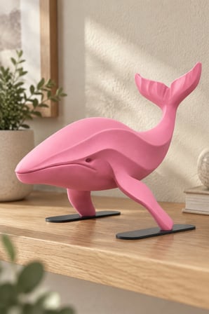 Balina Figürlü Dekoratif Biblo - 22cm Büyük Boy