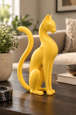 Kedi Anıtı Figürlü Dekoratif Biblo