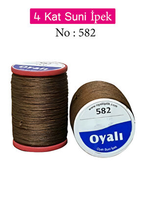 Oyalı 4 Kat Suni İpek İplik İğne Oyası Boncuk İpi Tığ Oyası No:582