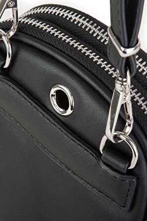 Nas Bag Çapraz Çanta Siyah Kapitone