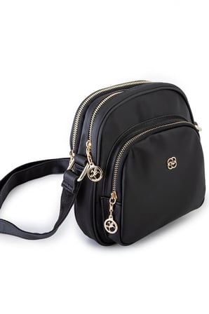 Nas Bag Kadın Çapraz Çanta Siyah Saten