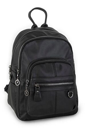 Nas Bag Kadın Sırt Çantası - Siyah Yıkamalı