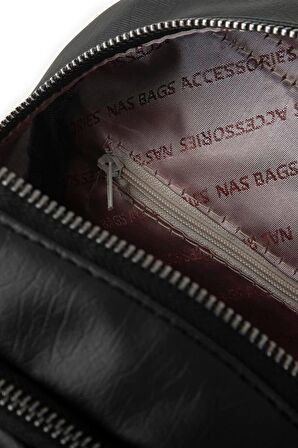 Nas Bag Kadın Sırt Çantası - Siyah Yıkamalı