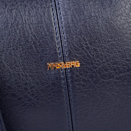 Nas Bag Burslu Klipsli Vintage Omuz ve Çapraz Çanta - Lacivert Victoria