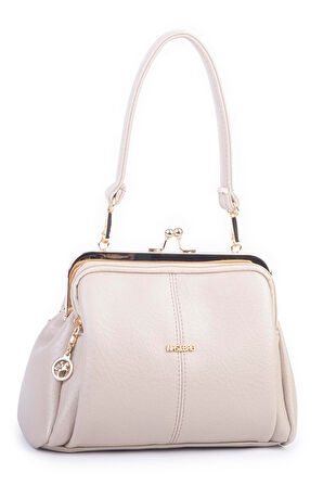 Nas Bag Burslu Klipsli Vintage Omuz ve Çapraz Çanta - Kum Victoria