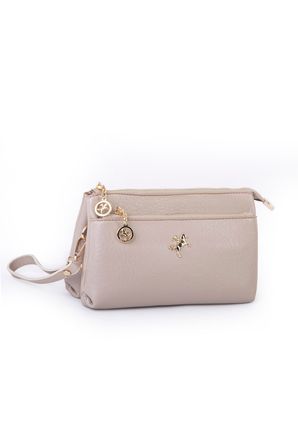 Nas Bag Kadın Çapraz ve Clutch Çanta Bilek ve Çapraz Askılı - Kum Victoria