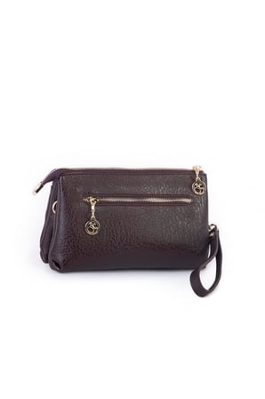 Nas Bag Kadın Çapraz ve Clutch Çanta - Kahve Victoria