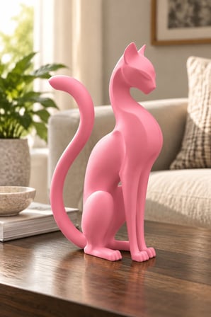 Kedi Anıtı Figürlü Dekoratif Biblo