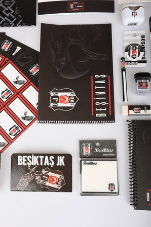 x Dekomus Lisanslı Beşiktaş 18 Parça Hobi Kırtasiye Seti Boyama Kitabı,Uçlu Kalem,Ajanda