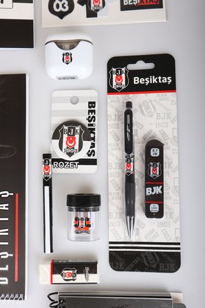 x Dekomus Lisanslı Beşiktaş 18 Parça Hobi Kırtasiye Seti Boyama Kitabı,Uçlu Kalem,Ajanda