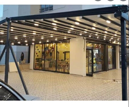 10 Adet 24V 6500K Beyaz Işık Samsung Ledli Pergola 4.5A Trafo ve 8A Manuel Dimmer Kumandalı Set Tente Aydınlatması