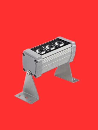 10 cm 3 Watt Kırmızı Işık Wallwasher Duvar Boyama IP65