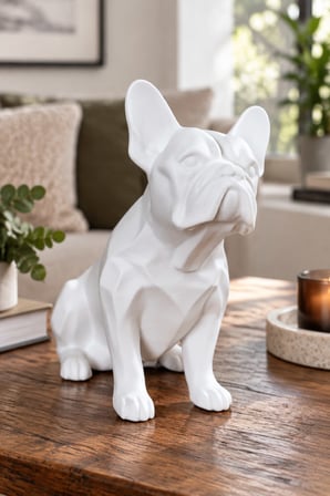 Fransız Bulldog Figürlü Dekoratif Biblo - 19cm