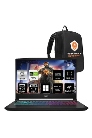 KATANA 15 B13VGK i7 13620H 8GB 4TB SSD RTX4070/8GB 15.6" FHD 144Hz W11H Gaming Laptop & PER4 Çanta