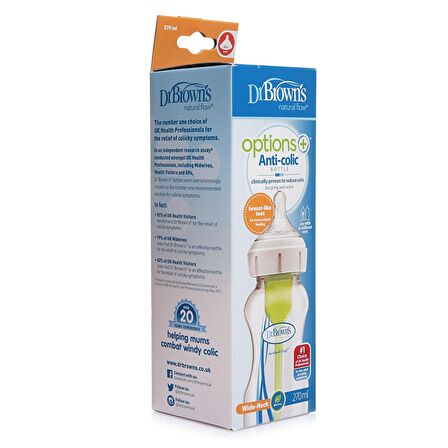 Dr Browns Geniş Ağız Options+ PP Biberon 270 ml