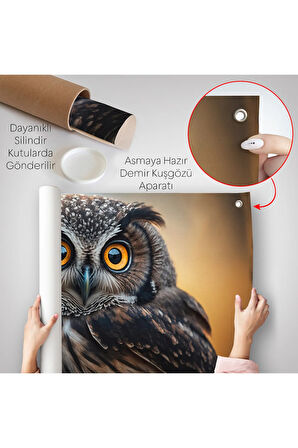 Sevimli Baykuş Duvar Örtüsü-7223