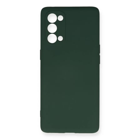 Oppo Reno 5 Pro Kılıf Nano içi Kadife Silikon - Koyu Yeşil