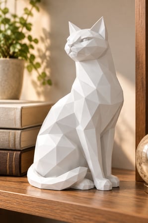 Asil Kedi Figürlü Dekoratif Biblo