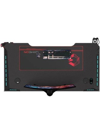 Hawksbill Serisi Rgb Akıcı Işıklı Oyun Masası (Boyut: 120-60-72 Cm), (800×300×3 mm - Fare Altlığı), 