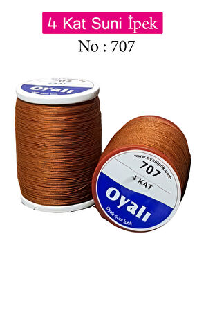 Oyalı 4 Kat Suni İpek İplik İğne Oyası Boncuk İpi Tığ Oyası No:707