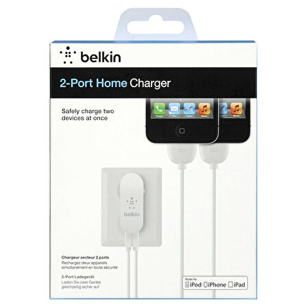 Belkin BLK-F8J003CW04 iPad İphone İkili USB 2100MA Şarj Adaptörü