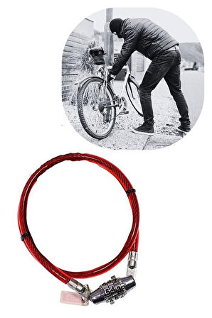 caselka® Şifreli Pratik ve Sağlam Bisiklet Kilidi